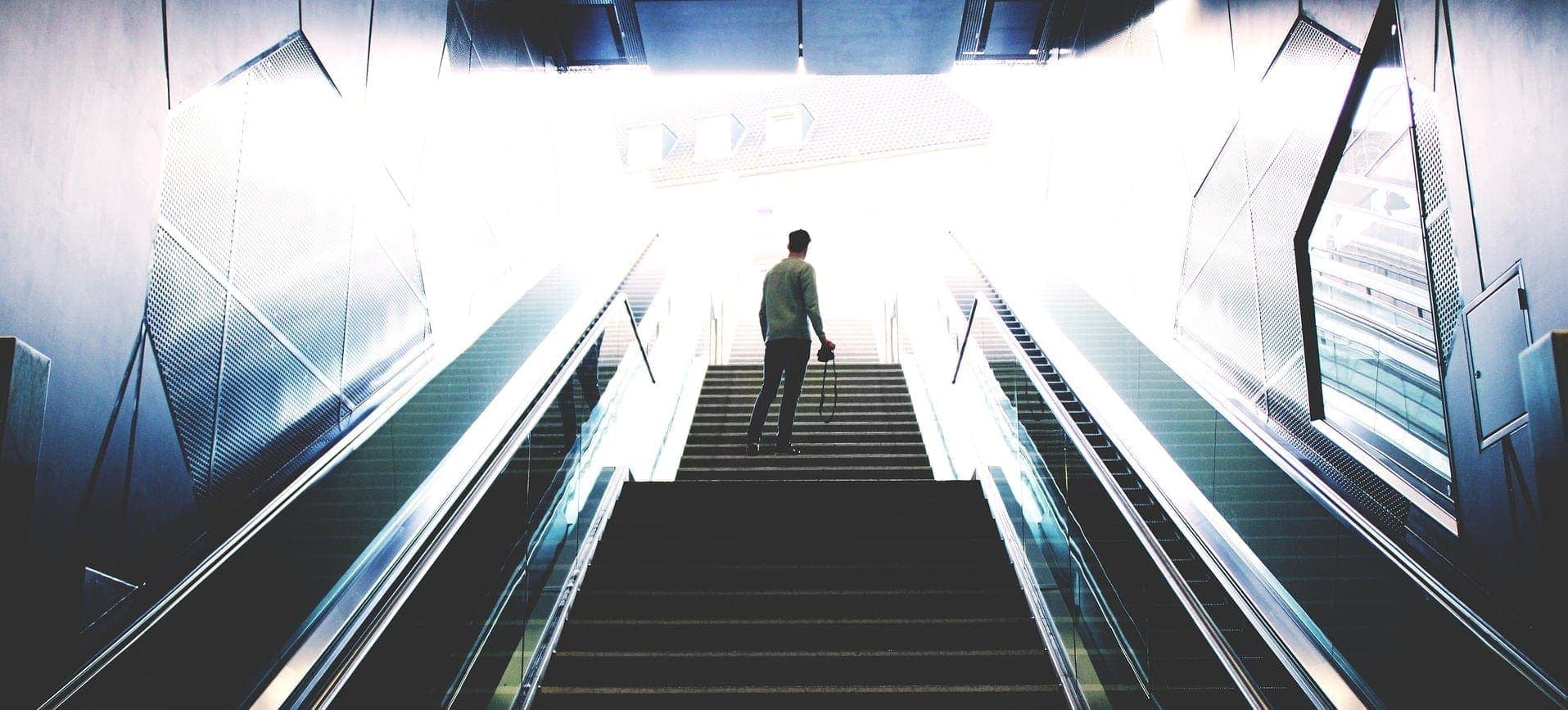 Subway escalator