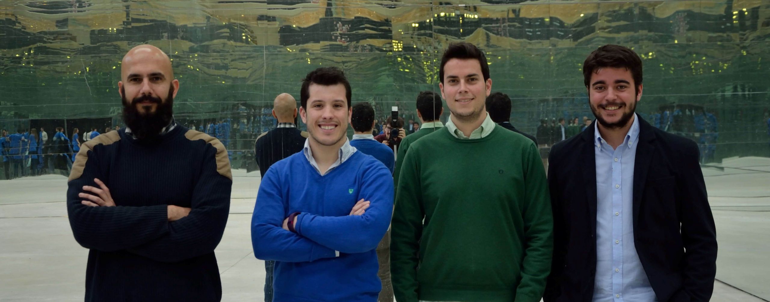 Imagen del equipo de Secmotic, ganadores de Build Up! de Ferrovial