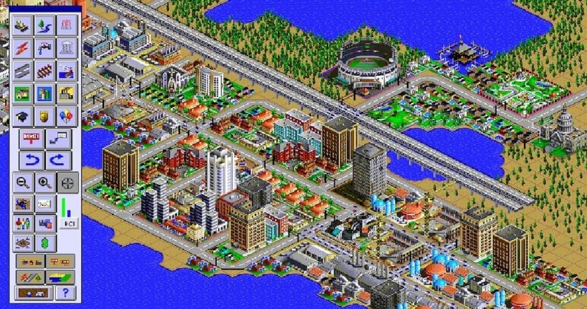 Screenshot of an image of the city of the game