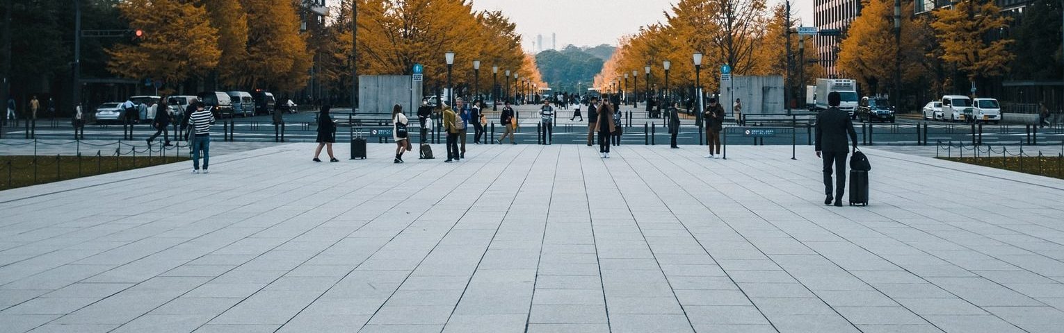 city people walking